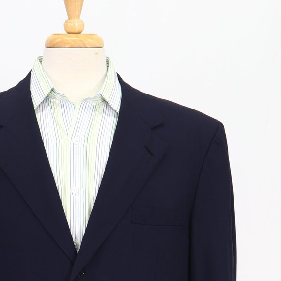 Brioni 46R Navy Blazer Sport Coat Jacket 3-Button Solid Y759 - Picture 5 of 11